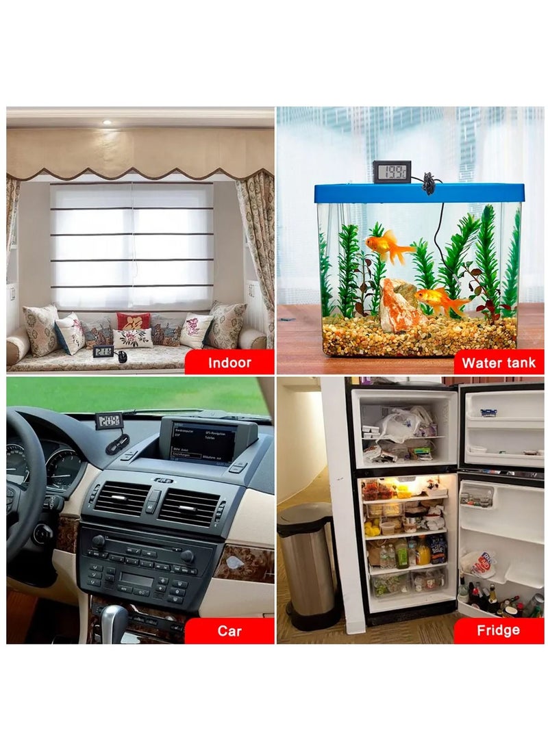 ماركة غير محددة ميزان حرارة رقمي صغير بشاشة LCD (مع مسبار) ميزان حرارة للثلاجة وحوض السمك رقمي  - Image 5