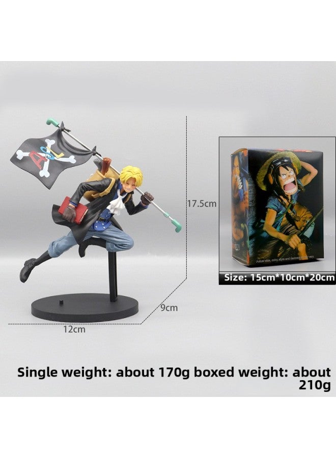Anime Figurine One Piece Luffy Ace Sabo Running Sailing Backpack Model King Ornament Surrounding Doll Decoration-Color:Run Shan Zhi (boxed)  - Image 1