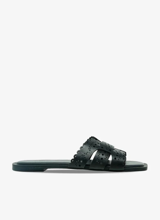Flora Bella Women Laser Cut Flat Sandals