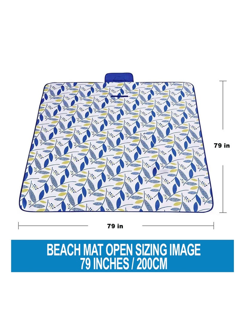STAR BABiES Star Babies Pack of 2 (Beach Mat size 150 x 200cm, Waffle Towel Size 70 x 140cm)-Blue - Image 3