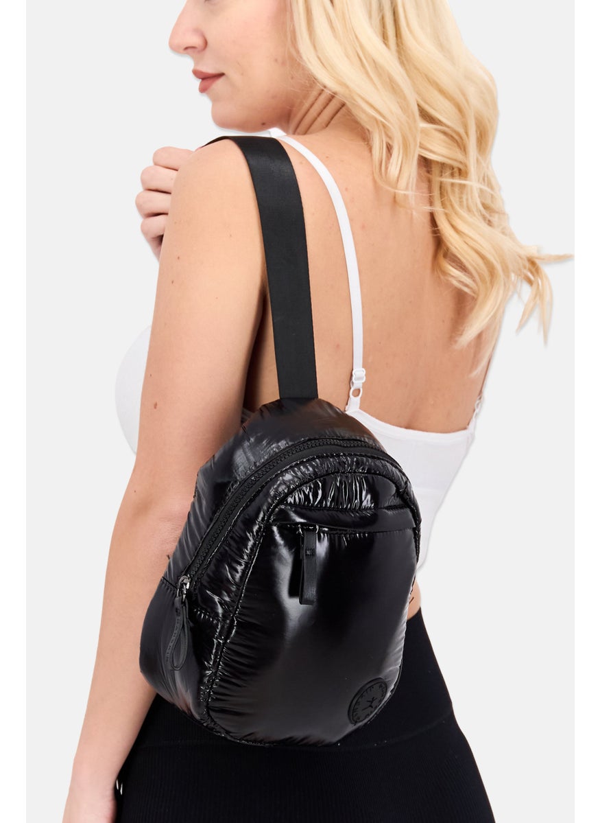 Danskin Women Brand Logo Mini Backpack 21 L x 24 H x 7 W cm, Black  - Image 2