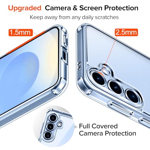 ivoler 3-in-1 Case for Samsung Galaxy S25 Plus/ S25+ 5G 6.7” with 2 Pack Tempered Glass Screen Protector[Full Coverage], [Military Grade Protection] Slim Phone Bumper Cover Clear [Non-Yellowing] - Image 5