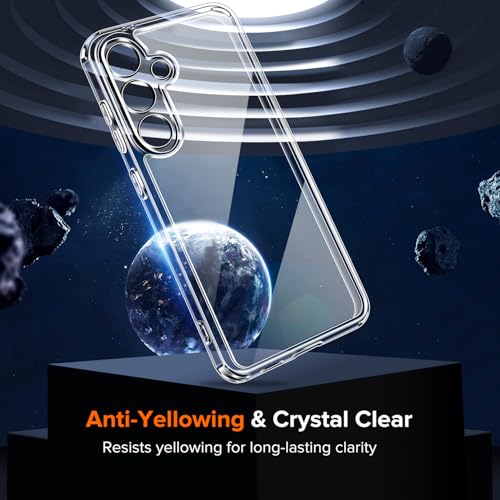 ivoler 3-in-1 Case for Samsung Galaxy S25 Plus/ S25+ 5G 6.7” with 2 Pack Tempered Glass Screen Protector[Full Coverage], [Military Grade Protection] Slim Phone Bumper Cover Clear [Non-Yellowing] - Image 3