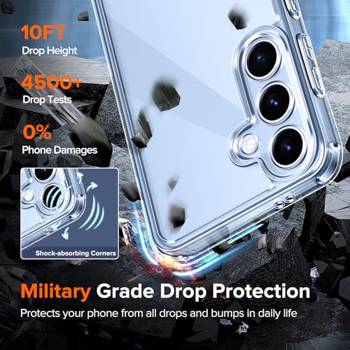 ivoler 3-in-1 Case for Samsung Galaxy S25 Plus/ S25+ 5G 6.7” with 2 Pack Tempered Glass Screen Protector[Full Coverage], [Military Grade Protection] Slim Phone Bumper Cover Clear [Non-Yellowing] - Image 4