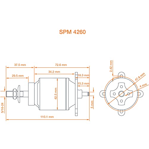 Spektrum Avian 4260-480Kv Outrunner Brushless Motor, SPMXAM4715 - Image 2