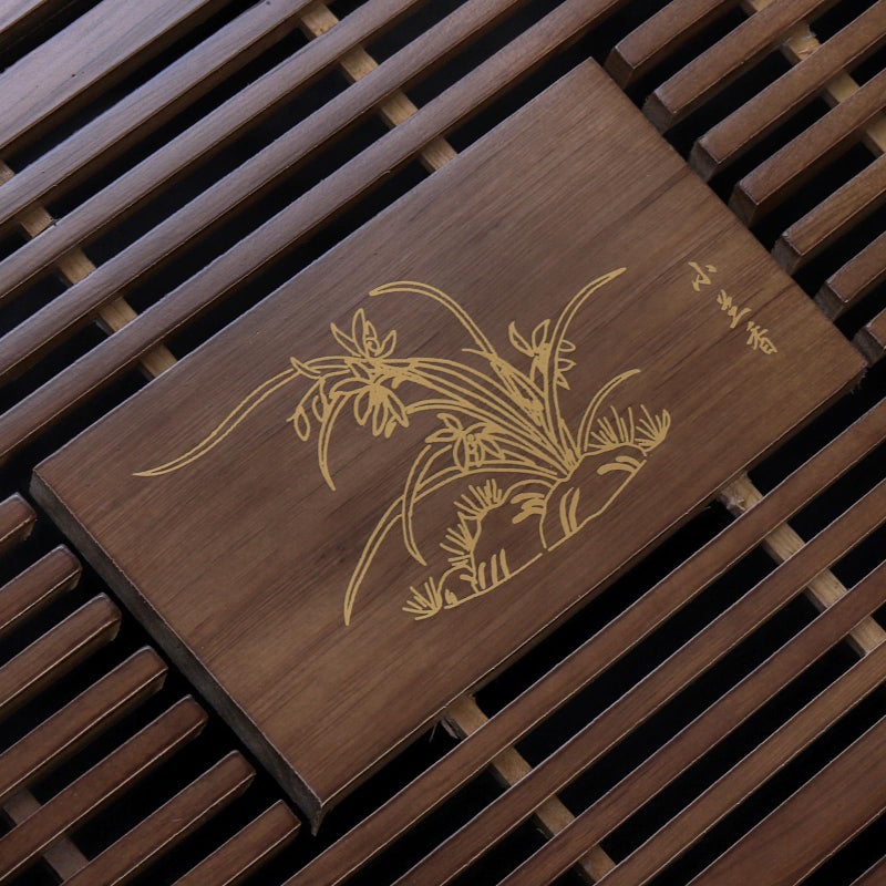 Eorbow Wooden Tea Tray, 17 Inch Chinese Kung Fu Tea Tray, Gongfu Tea Table with Water Storage Box, Household Filter Tea Serving Tray Gift Set for Home, Office, Bar - Image 4