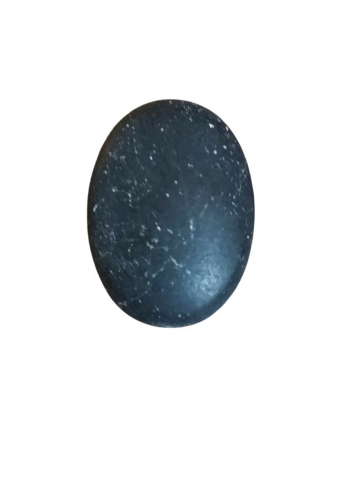 Elegant Black matte Oval Drilled Gemstone Double face, Matte Finish, for Ring or Pendant Making - Image 2