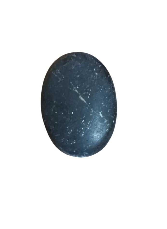 Elegant Black matte Oval Drilled Gemstone Double face, Matte Finish, for Ring or Pendant Making - Image 3