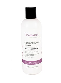 L'emarie Curl Activator Cream for Moisturizing, Defined & Healthy Curls With Rice Extract & Murumuru Seed Butter 8 ounces