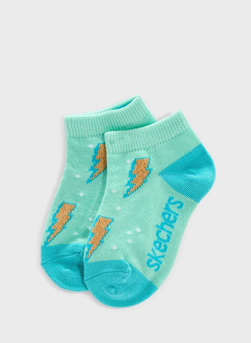 SKECHERS Kids 6 Pack Non Terry Socks