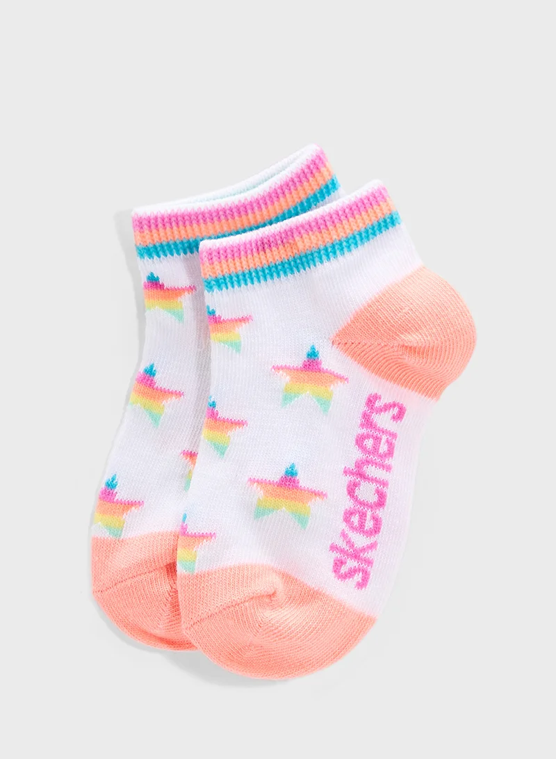 SKECHERS Kids 6 Pack Non Terry Socks