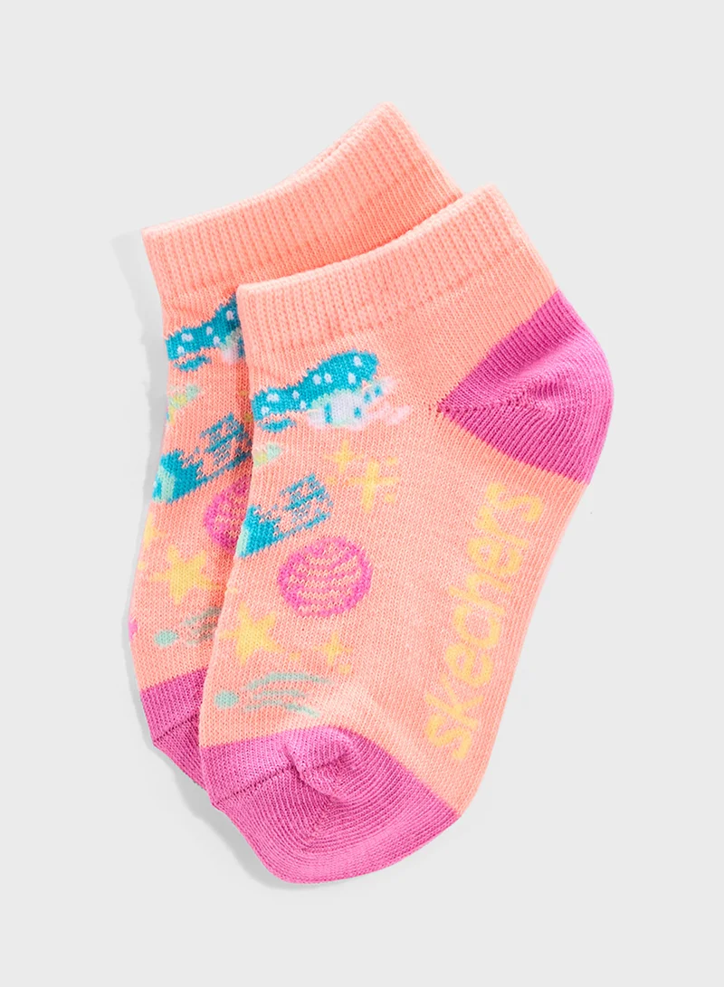 SKECHERS Kids 6 Pack Non Terry Socks