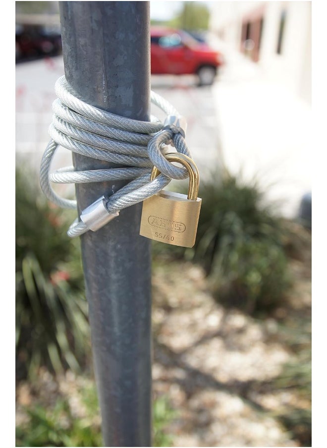 Abus ABUS 55/60 C KD 2.4-Inch All Weather Solid Brass with Hardened Steel Shackle Keyed Different Padlock  - Image 3