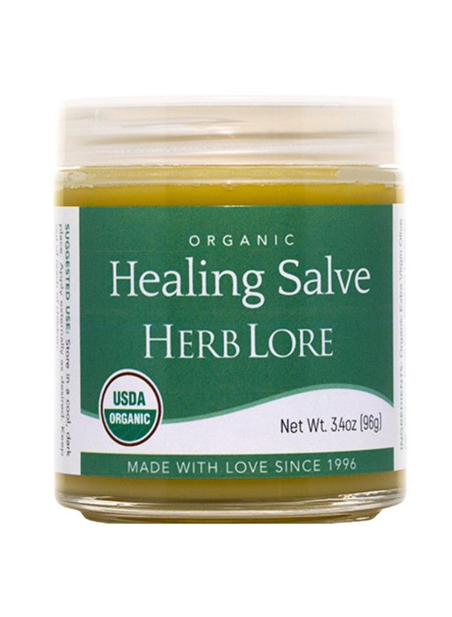 Herb Lore Usda Organic Healing Salve Ointment - Baby Diaper Rash Cream - Natural Soothing Balm With Calendula For Cradle Cap, Drool Rash, Dry & Irritated Skin, Face & Body (3.4 Oz) - Image 1