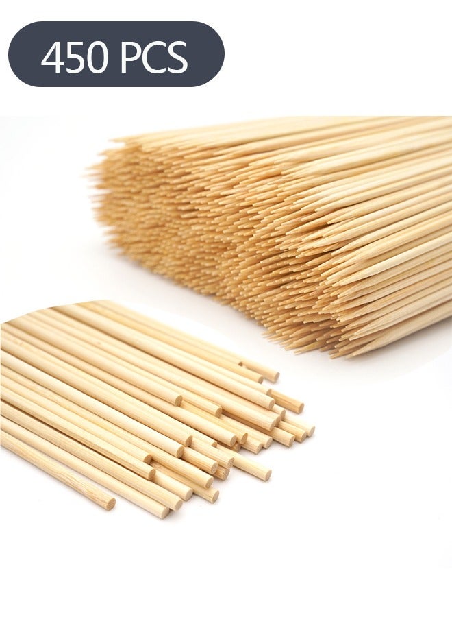 450-Piece Bamboo Skewer Sticks, Bamboo Skewers for BBQ Appetiser Fruit Kabob (2.5mm*20cm)  - Image 1