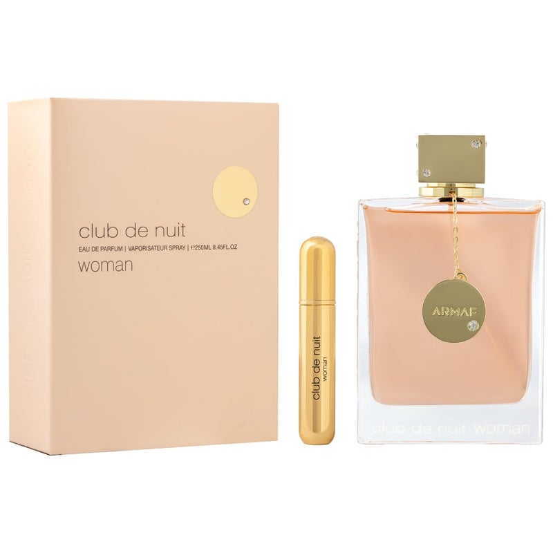 Armaf Club De Nuit Woman Eau De Parfum For Her Pink 250ml + Mini Refillable Bottle, Perfume For Women, Long Lasting Luxury Floral Fruity Fragrance, Elegant Scent With Rose, Jasmine, Peach, Musk - Image 2