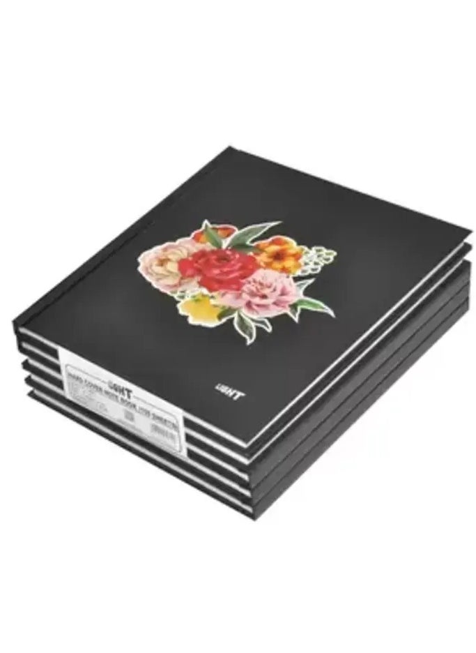 Light LIGHT Pack of 5 Hard Cover Notebook Single Line,9X7 Inches (22.86 X 20.32 CM),100 Sheets -LINB971710 