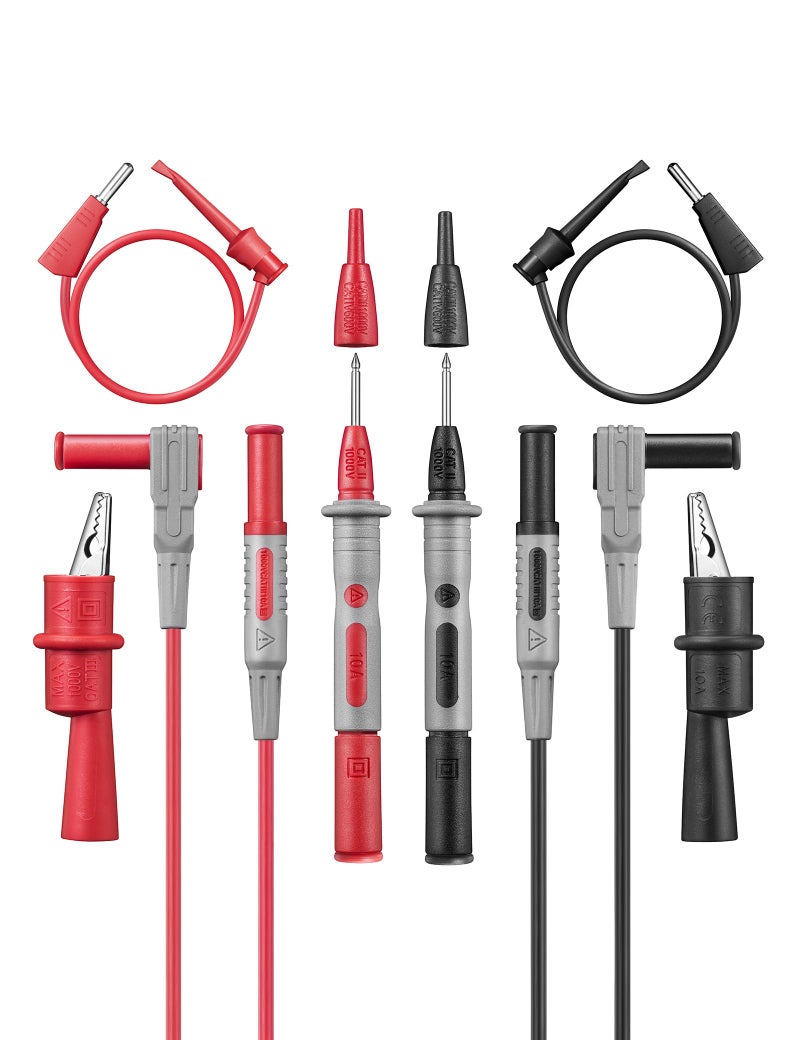 AstroAI 8Pcs Multimeter Test Leads Set with Alligator Clips, Plunger Mini Hooks and Test Probes 1000V 10A CAT III & CAT IV 600V for Fluke, KAIWEETS, INNOVA Multimeter, Voltmeter, Clamp Meter - Image 1