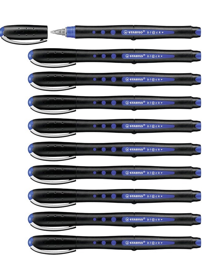 STABILO - Roller ball pen consisting of 10 pens in blue - Image 1