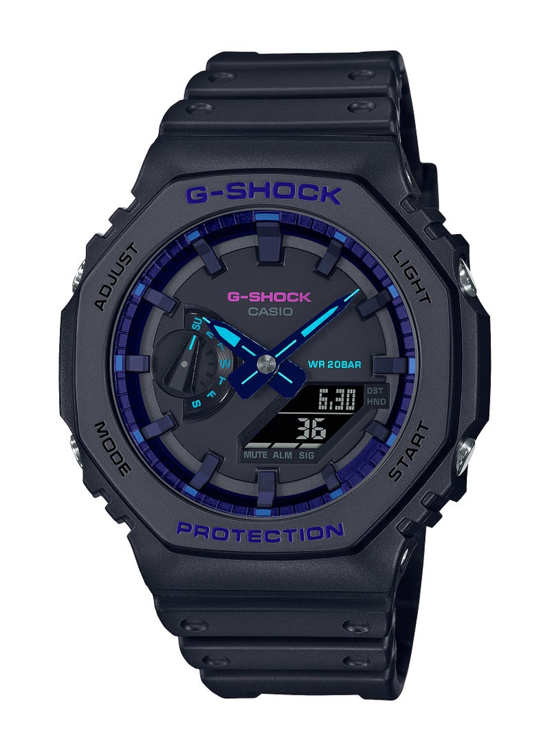 G-SHOCK Analog+Digital Resin Band Watch GA-2100VB-1A - Image 1
