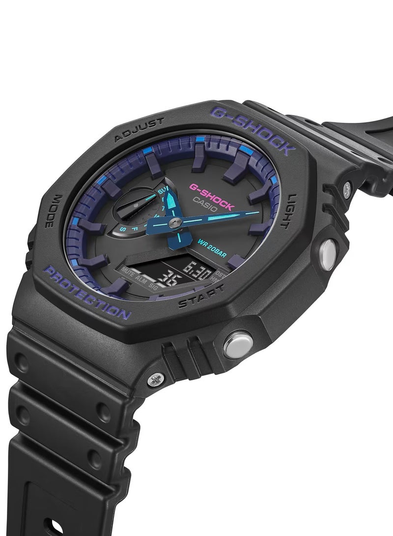 G-SHOCK Analog+Digital Resin Band Watch GA-2100VB-1A - Image 4