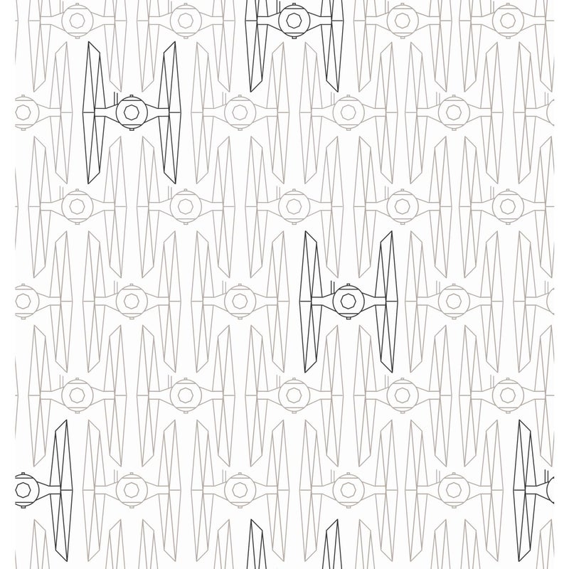 RoomMates Star Wars Tie Fighter Grey Peel Stick Wallpaper by RoomMates RMK11783RL