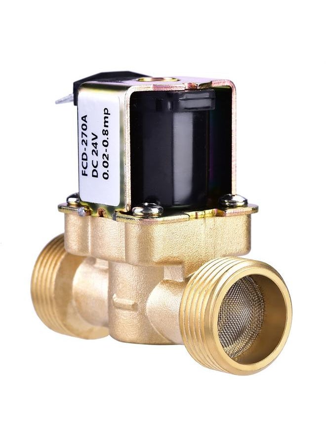yongsheng Normally Closed Electric Water Shut off Valve, Brass Electric Solenoid Magnetic Valve, Water Inlet Flow Switch Valve for Water Control  - Image 1