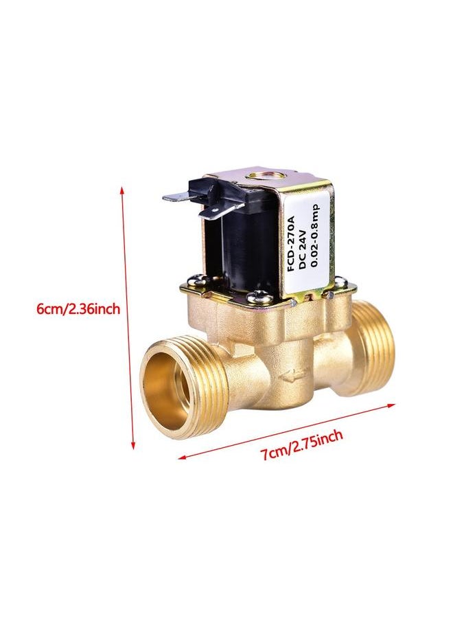 yongsheng Normally Closed Electric Water Shut off Valve, Brass Electric Solenoid Magnetic Valve, Water Inlet Flow Switch Valve for Water Control  - Image 3