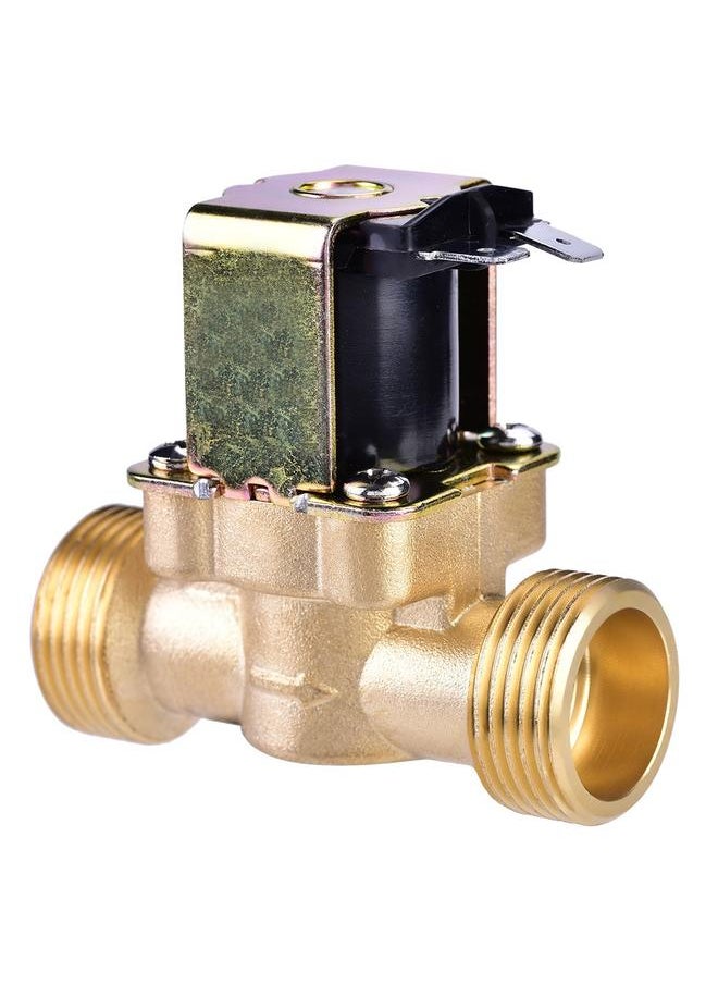 yongsheng Normally Closed Electric Water Shut off Valve, Brass Electric Solenoid Magnetic Valve, Water Inlet Flow Switch Valve for Water Control  - Image 2