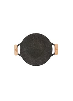 TOREAD Medium Double-Ear Wooden Handle Roasting Pan - Outdoor Camping Grill Plate  - Image 1