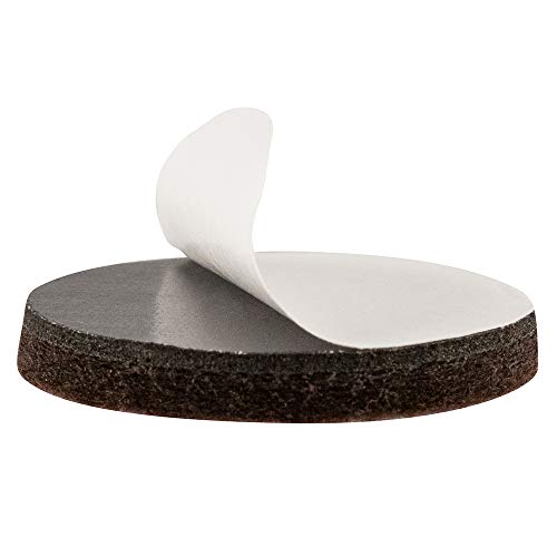 SoftTouch وسادات أثاث ثقيلة 1.5" من فيلت سوفت تاتش - واقيات أرضية ذاتية اللصق للأرضيات الخشبية، البلاط، اللامينيت - تقليل الخدوش والضوضاء للكراسي، الطاولات، الأرائك - بني - Image 2