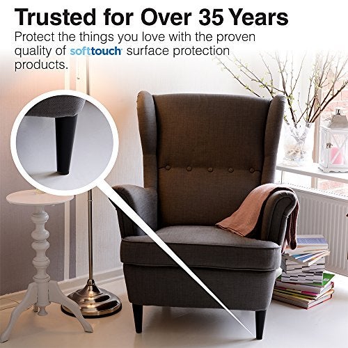 SoftTouch وسادات أثاث ثقيلة 1.5" من فيلت سوفت تاتش - واقيات أرضية ذاتية اللصق للأرضيات الخشبية، البلاط، اللامينيت - تقليل الخدوش والضوضاء للكراسي، الطاولات، الأرائك - بني - Image 4