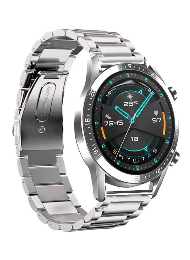 Alyashmac Replacement Watchband For Huawei Watch GT2 (46 mm)/Honor Magicwatch/Magicwatch 2 (46mm) Silver - Image 2