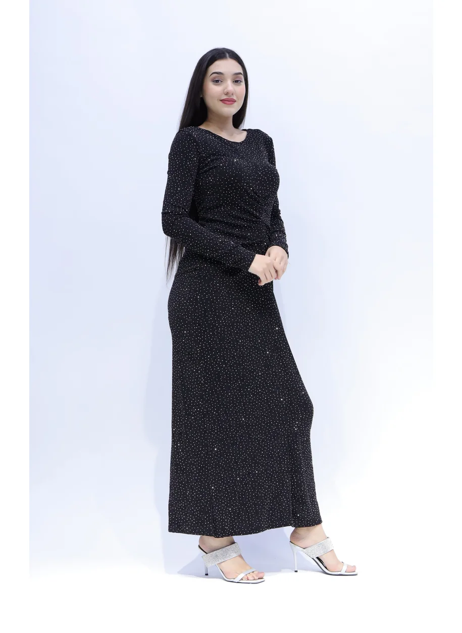 In Love Women party dress in black color for winter season