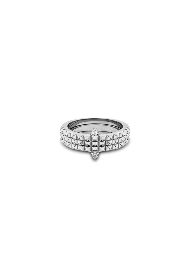 POLICE Ulua Silver Ring with Crystals for Women's 54MM