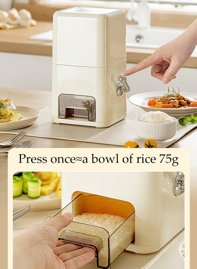 DUNISO Rice Dispenser, 2.5KG Rice Containers Storage, Sealed Moisture Proof Rice Bucket, Large Grain Flour, Soybean Container Storage for Kitchen, Pantry, Household - Image 3