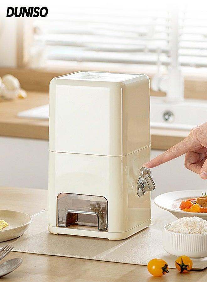 DUNISO Rice Dispenser, 2.5KG Rice Containers Storage, Sealed Moisture Proof Rice Bucket, Large Grain Flour, Soybean Container Storage for Kitchen, Pantry, Household - Image 1