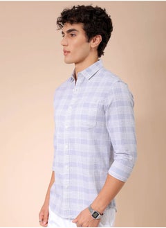 The Indian Garage Co Men Slim Fit Checkered Full Sleeves Cutaway Collar Casual Shirt  - Image 3