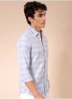 The Indian Garage Co Men Slim Fit Checkered Full Sleeves Cutaway Collar Casual Shirt  - Image 4