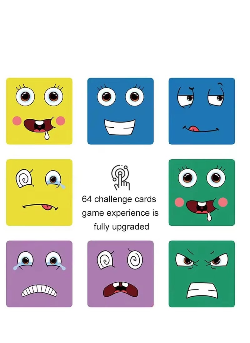 Wooden Face Expressions Changing Building Block Puzzles Parent-Child Interactive Games Educational Montessori Toys for Kids  - Image 3