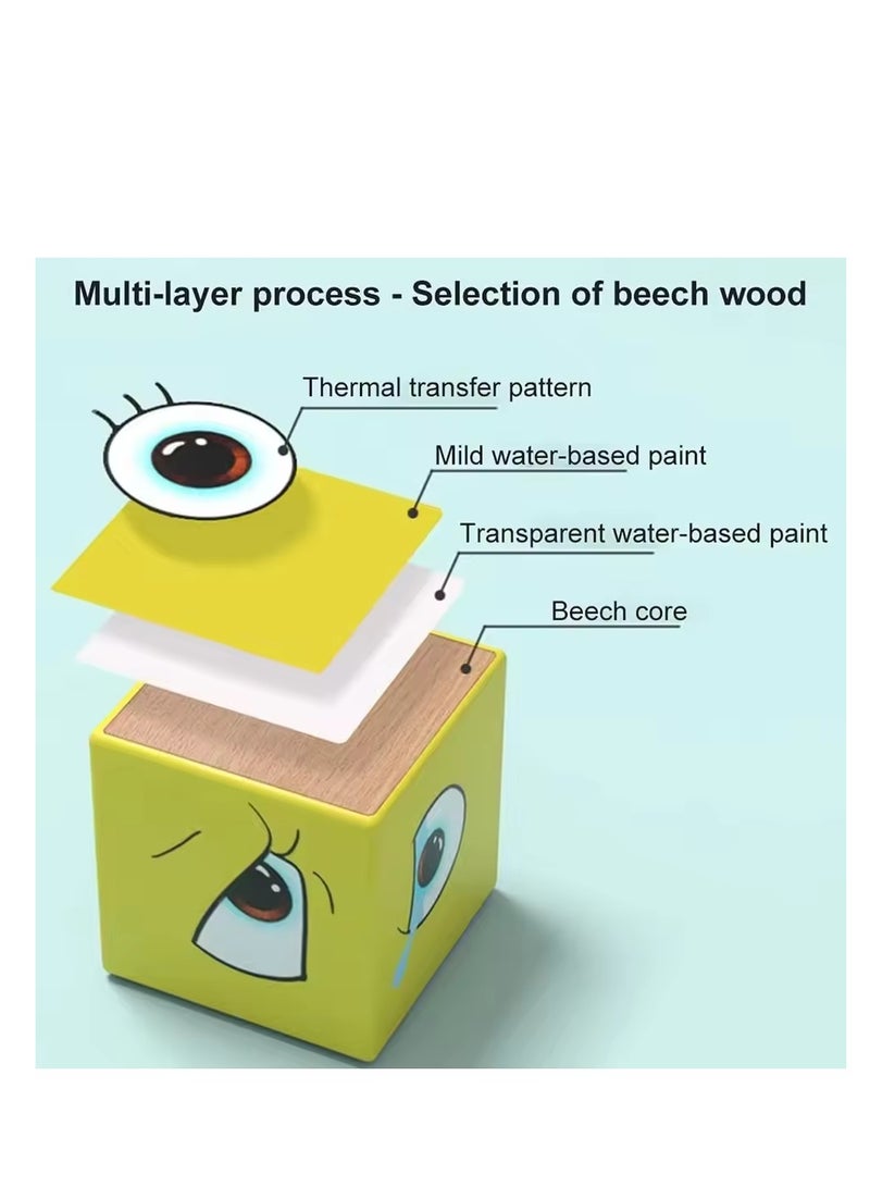 Face-changing emoji toys, fun emoji building blocks, face-changing cube games, Montessori puzzle toys, improving children's thinking skills, children's gifts - Image 2