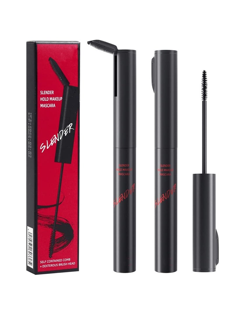 Excefore 2 in 1 Mascara for Fine Short Eyelash, Lower Lash Mascara with Brush, Extra Long Voluminous Smudge-proof Eyelashes, Washable Voluminous Eyelash, Natural Lengthening, Thickening Effect, Black - Image 1