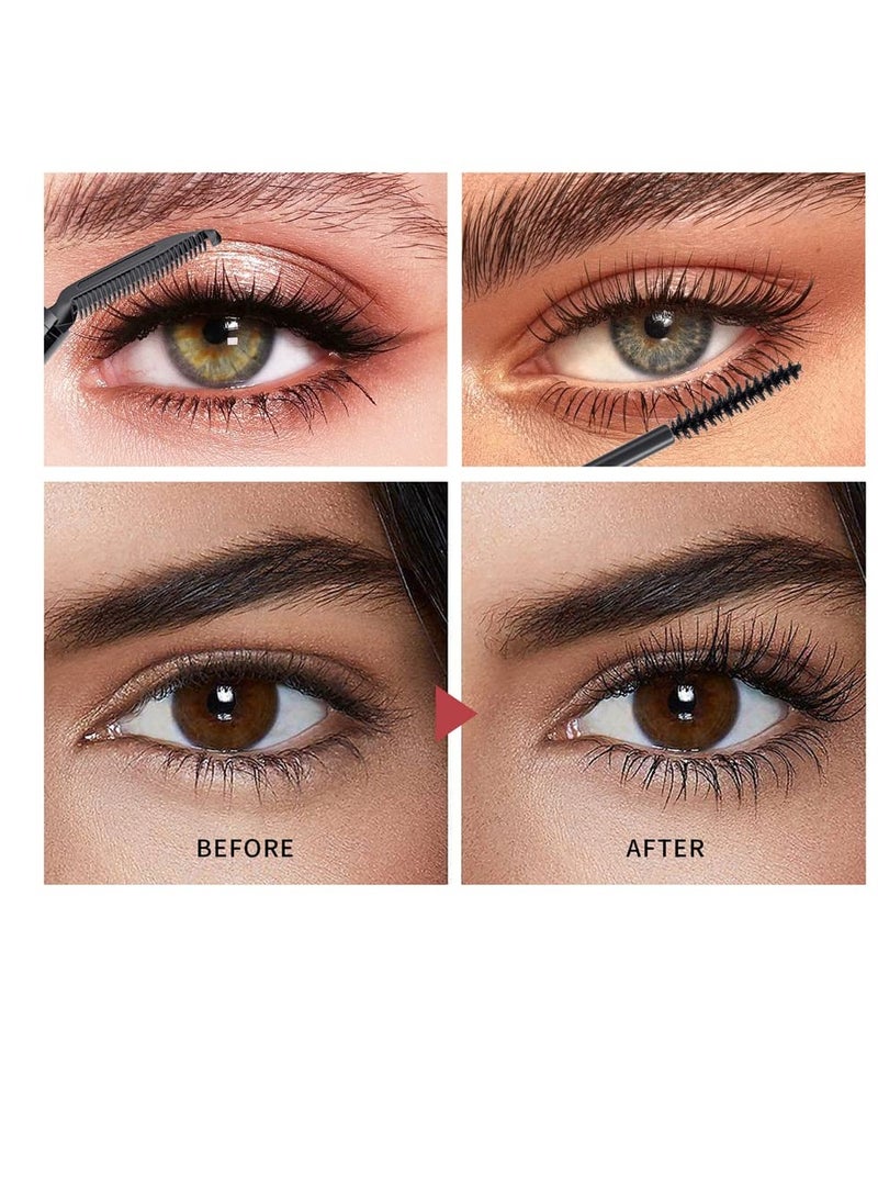 Excefore 2 in 1 Mascara for Fine Short Eyelash, Lower Lash Mascara with Brush, Extra Long Voluminous Smudge-proof Eyelashes, Washable Voluminous Eyelash, Natural Lengthening, Thickening Effect, Black - Image 5