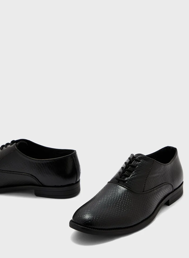 روبرت وود Snake Print Formal Lace Ups