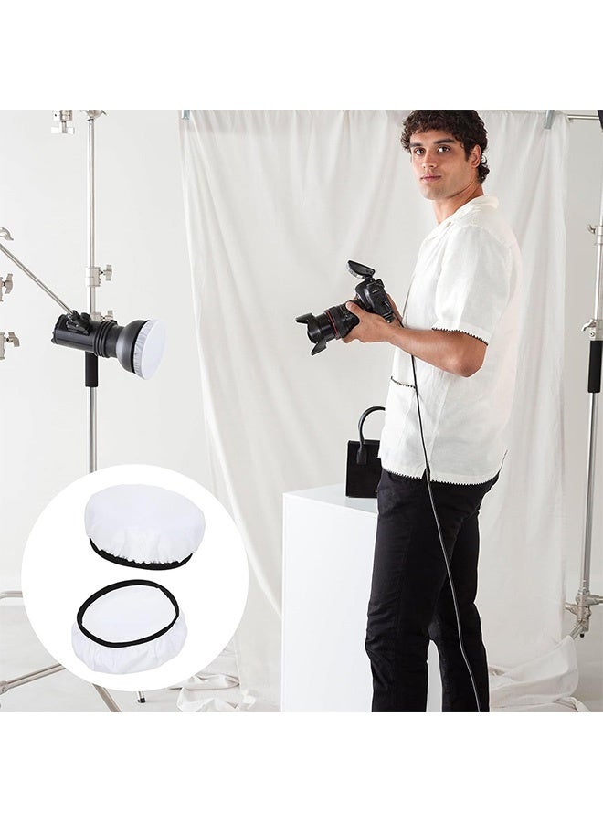 4 Pcs 7"/18cm Light Diffuser,Soft Diffuser Lamp Cover White Lamp Shade Diffuser,Great for Studio Strobe Reflectors, Video Shooting - Image 5