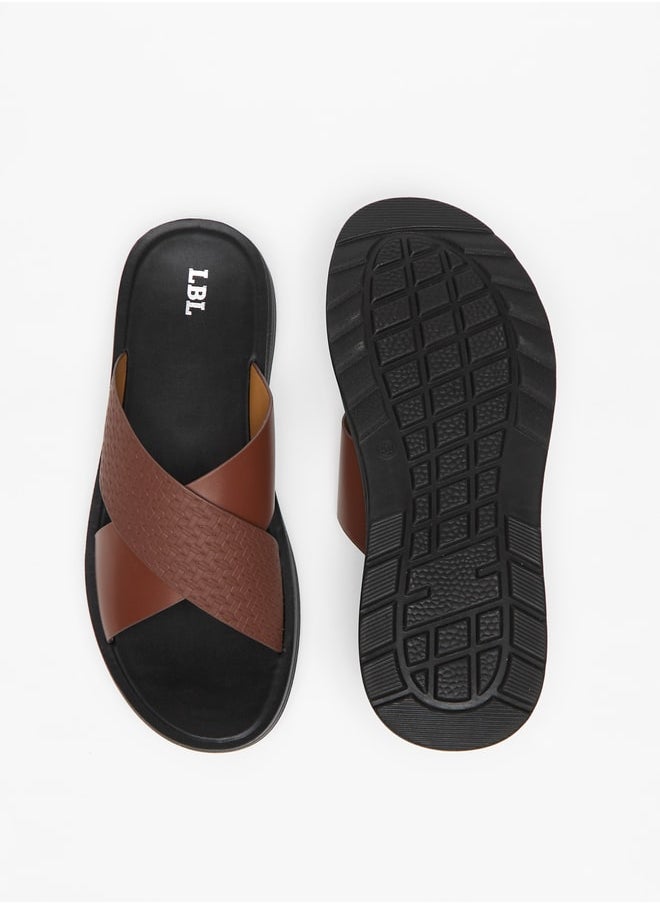 LBL by Shoexpress Men's Textured Slip-On Sandals  - Image 4
