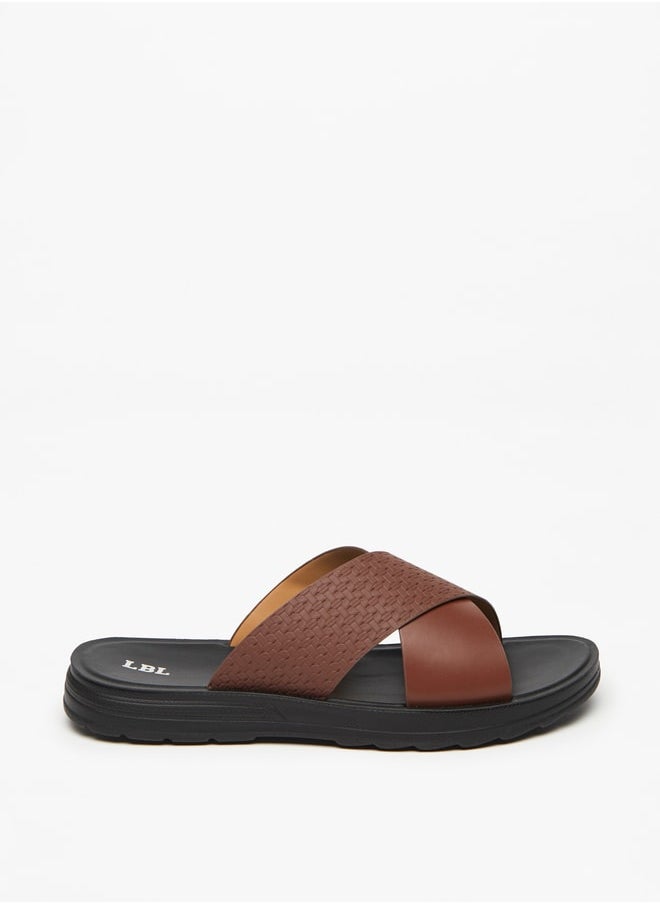 LBL by Shoexpress Men's Textured Slip-On Sandals  - Image 1