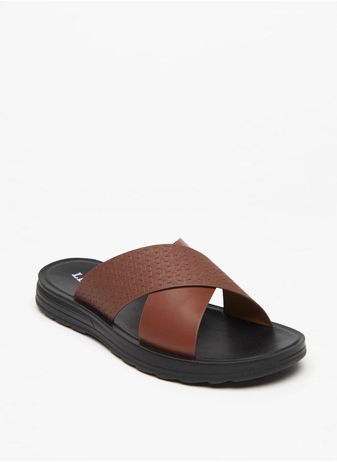 LBL by Shoexpress Men's Textured Slip-On Sandals  - Image 3