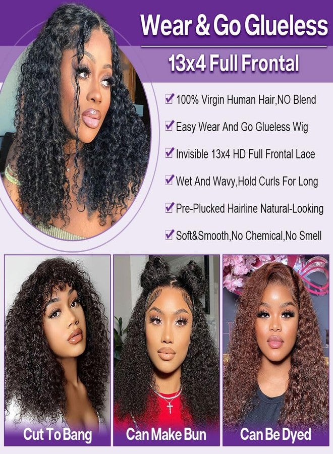 HIRIREMY 13x4 HD Deep Wave Lace Front BOB Wigs For Black Women Human Hair Pre Plucked Wear And Go Glueless Deep Wave Frontal BOB Wig Human Hair Short Curly Wet And Wavy 16 Inch - Image 5