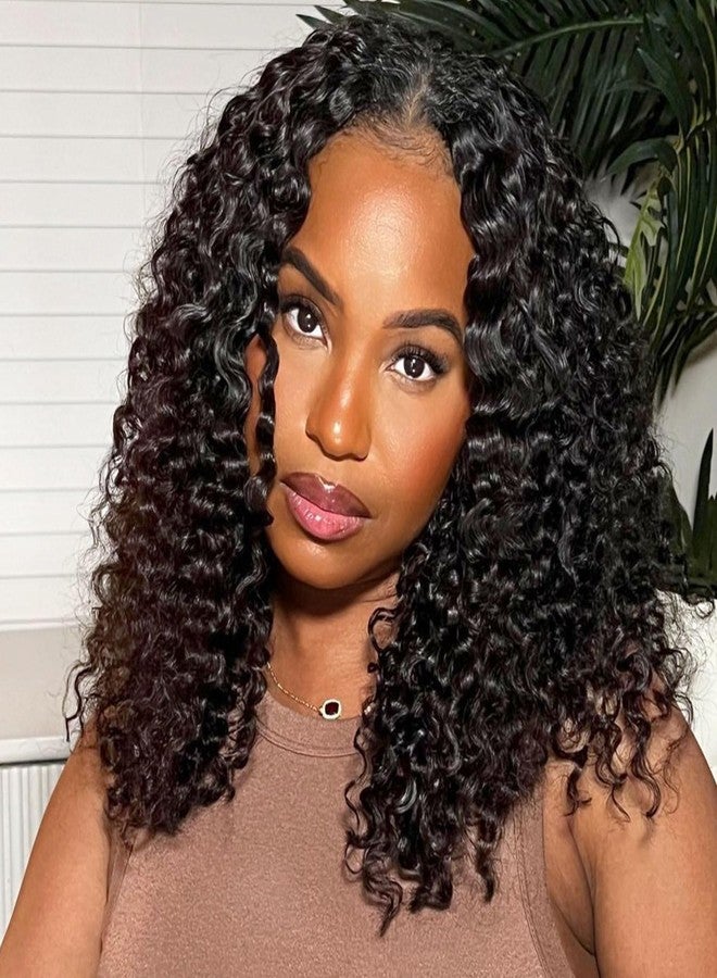 HIRIREMY 13x4 HD Deep Wave Lace Front BOB Wigs For Black Women Human Hair Pre Plucked Wear And Go Glueless Deep Wave Frontal BOB Wig Human Hair Short Curly Wet And Wavy 16 Inch - Image 1